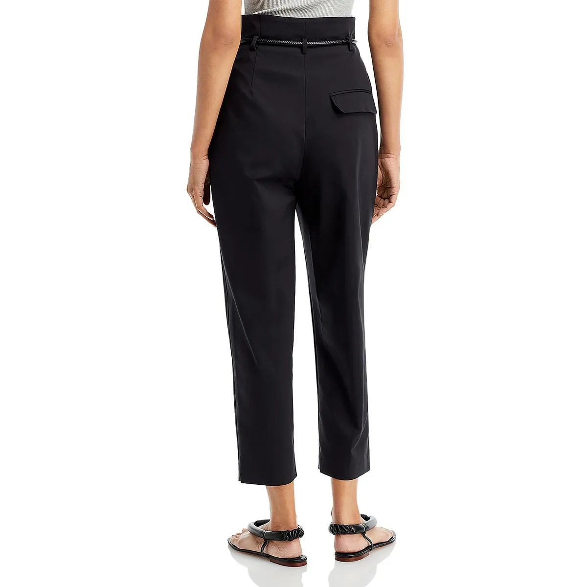 3.1 Phillip Lim Womens Pleated Cotton Straight Leg Pants