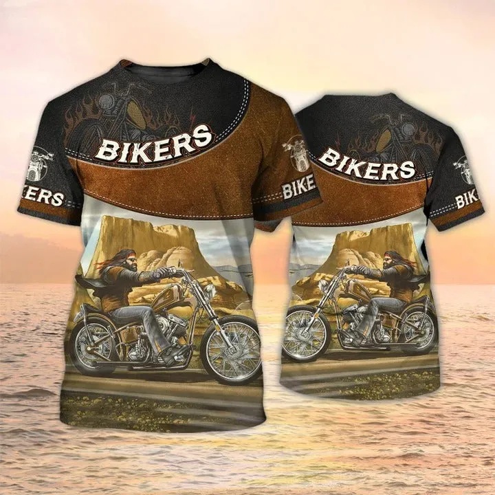 3D All Over Print Biker Shirt Men Women, Gift For A Biker, Biker Son Gifts