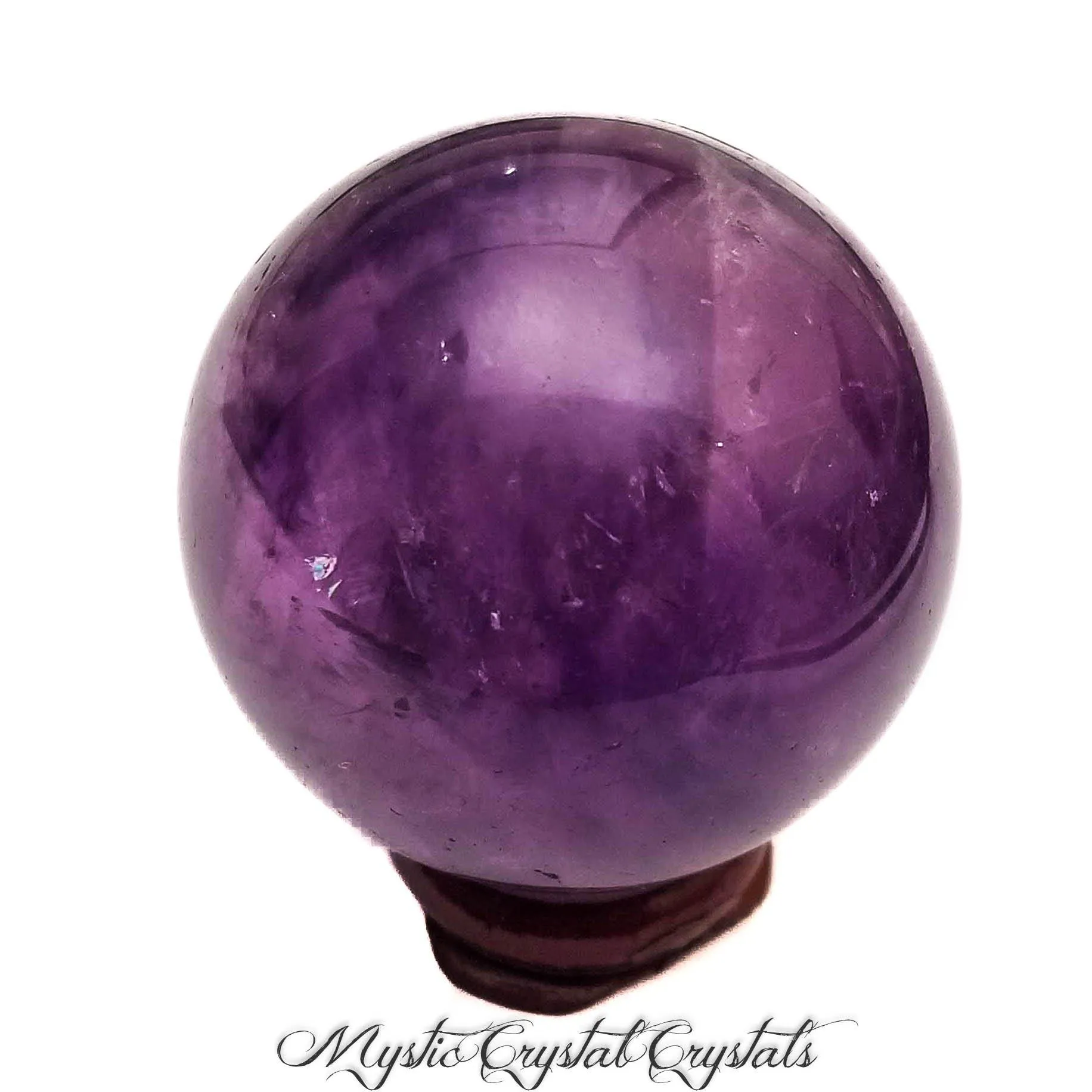 44mm Amethyst Sphere with Rainbows #2