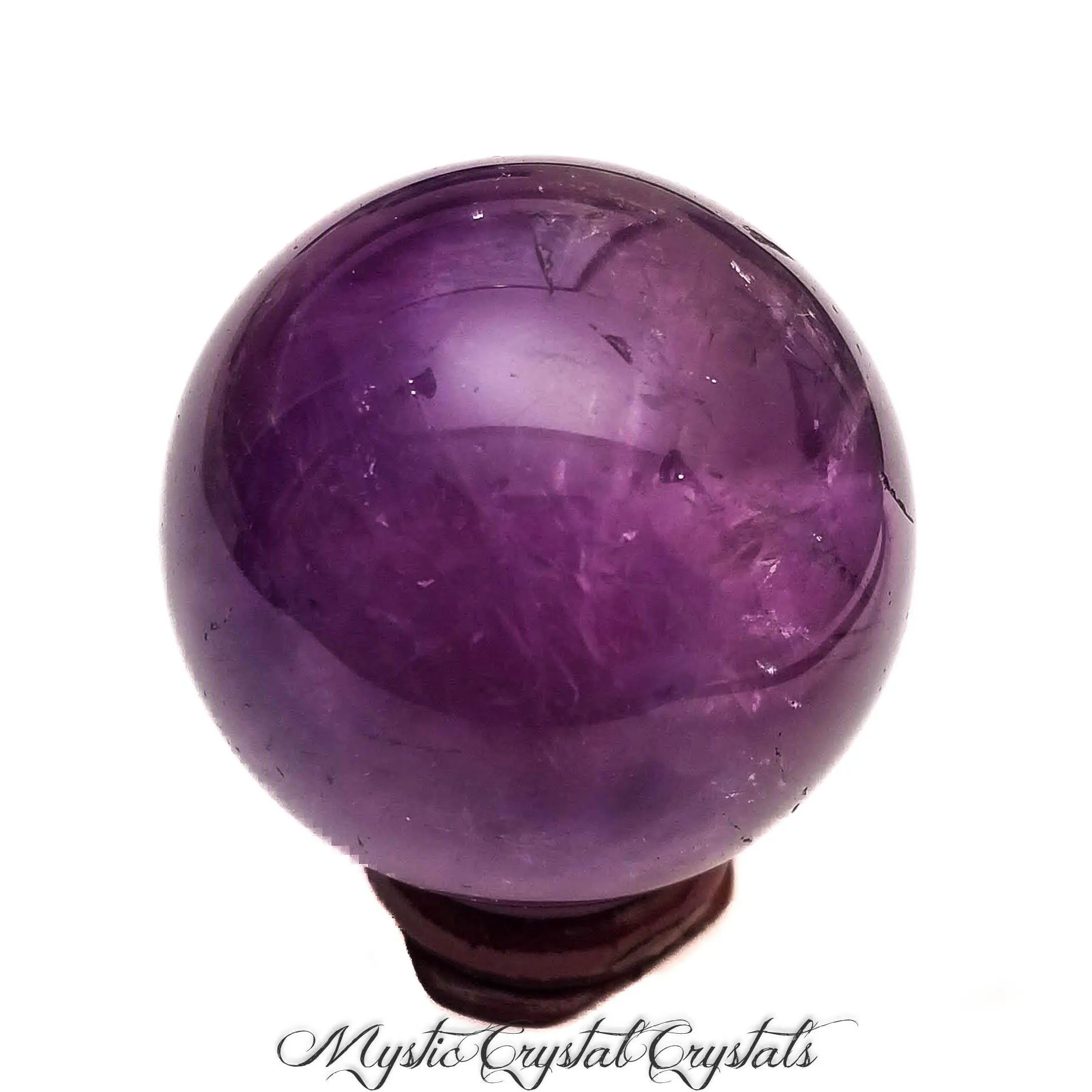 44mm Amethyst Sphere with Rainbows #2