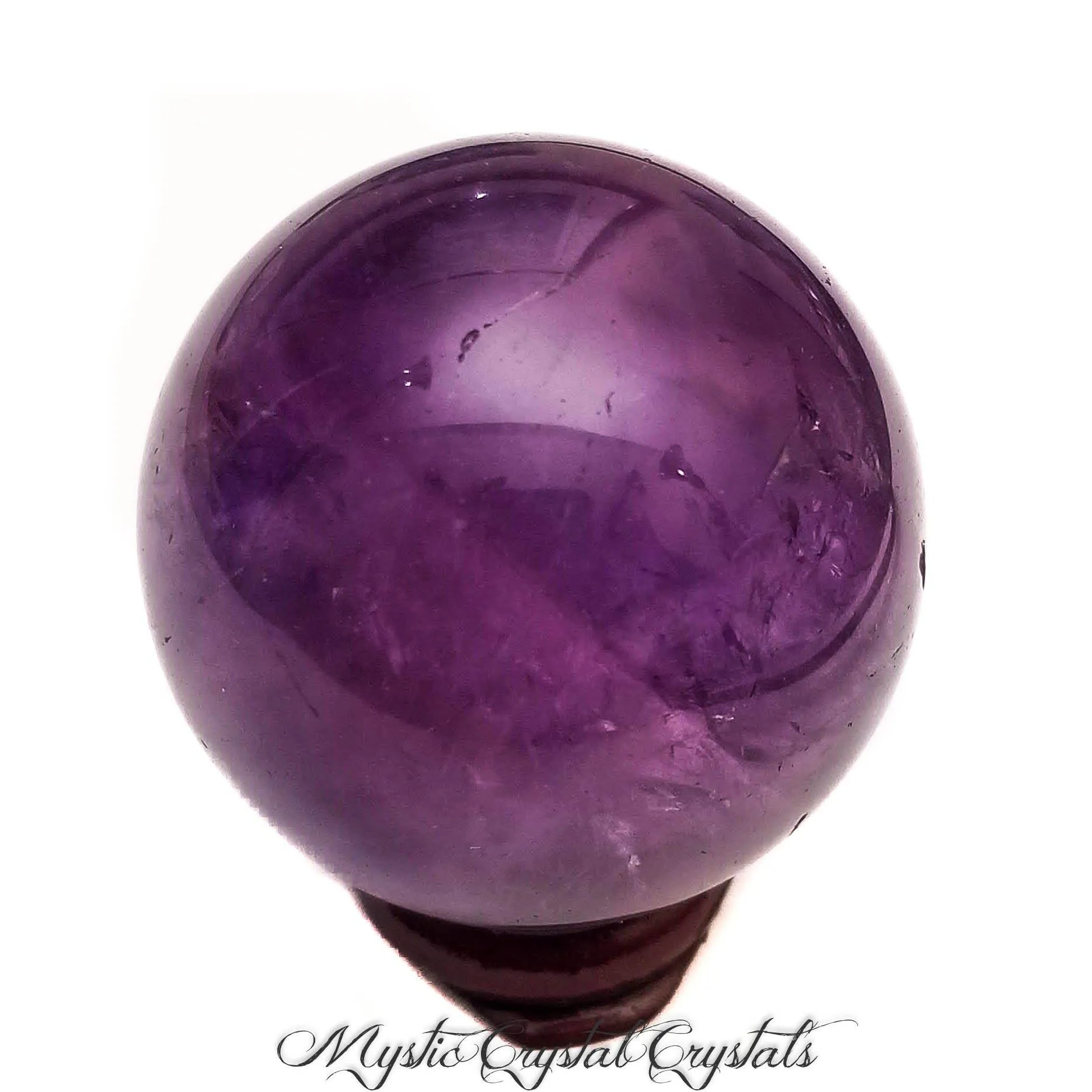 44mm Amethyst Sphere with Rainbows #2