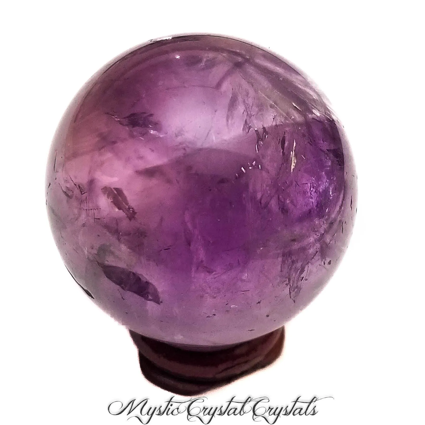 44mm Amethyst Sphere with Rainbows