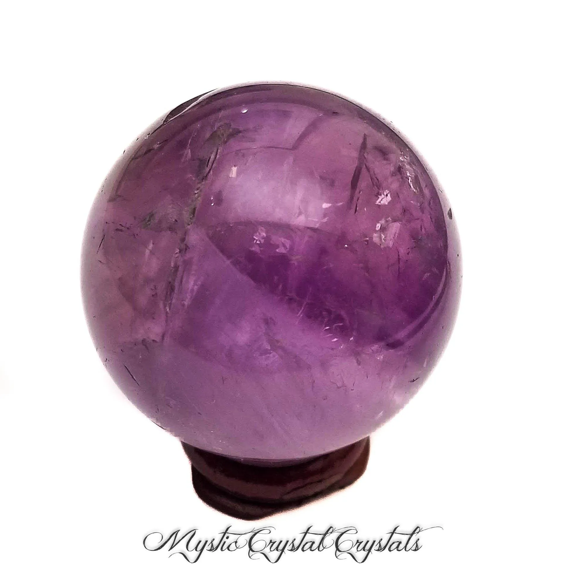 44mm Amethyst Sphere with Rainbows