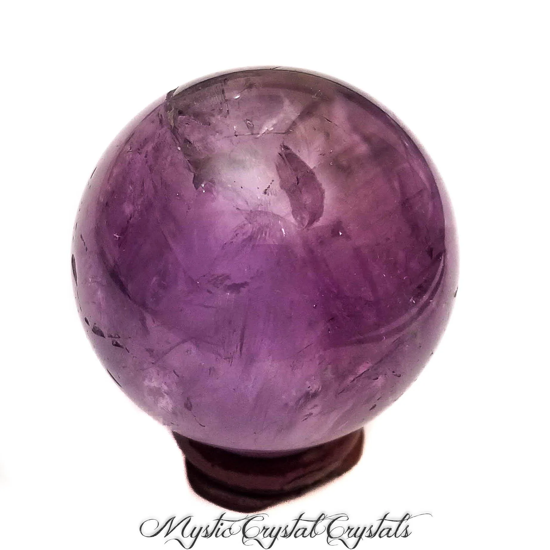 44mm Amethyst Sphere with Rainbows