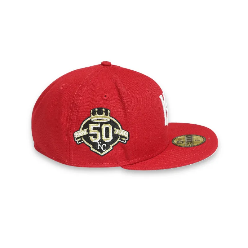 [70693222] Kansas City Royals 50 Anniversary Red 59FIFTY Men's Fitted Hat