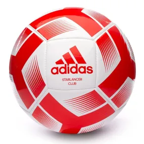 ADIDAS STARLANCER CLUB FOOTBALL WHITE/RED SOCCER BALL