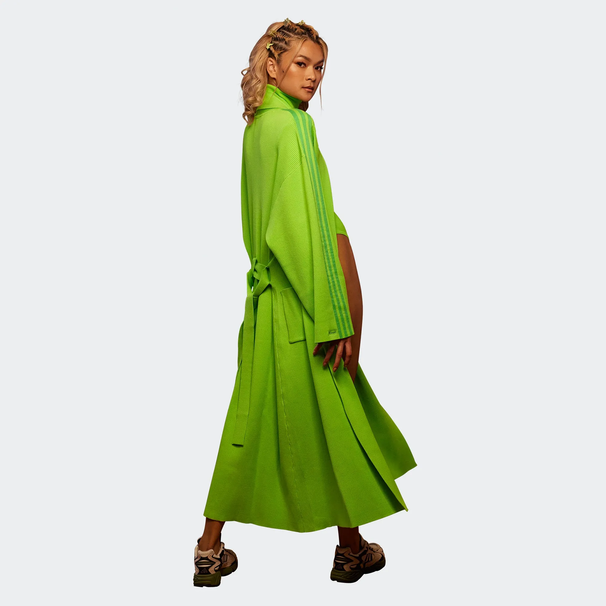 Adidas x Ivy Park Womens Knit Rib Robe 'Solar Slime'