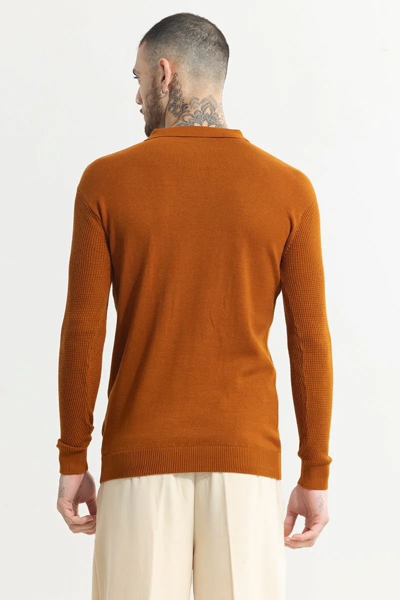 Adorn Rustic Orange Polo T-Shirt