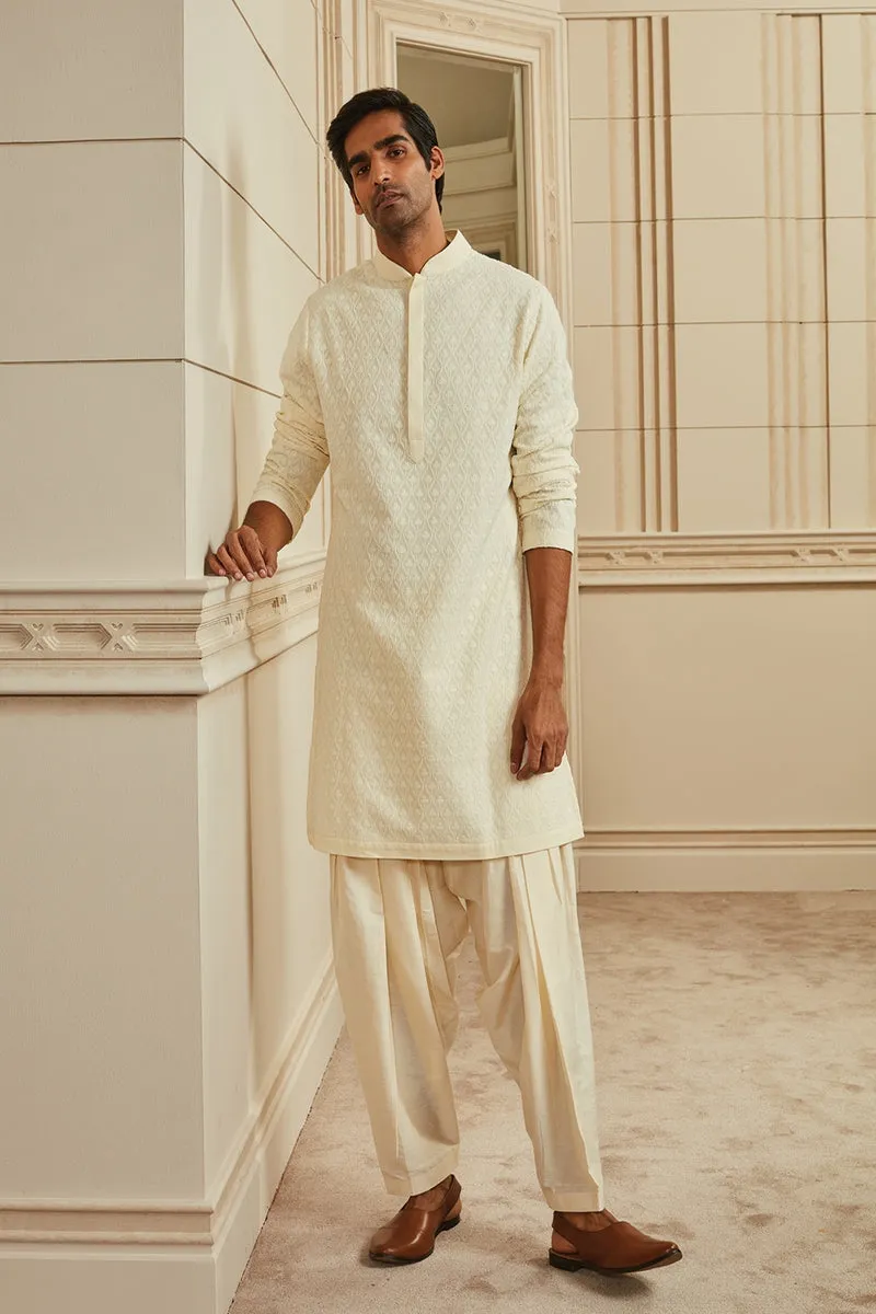 All Over Embroidered Schiffili Kurta Set