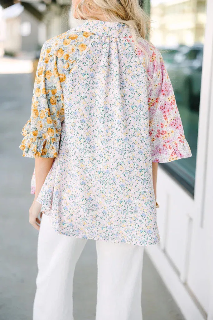 All That You Need Blush Pink Ditsy Floral Tunic