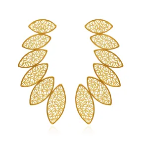 ANGELINA GOLD LARGE EARRINGS FILIGREE