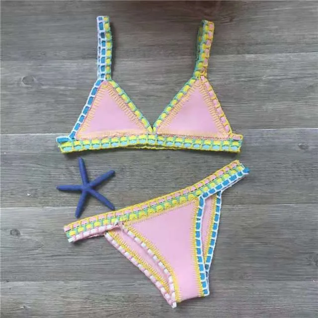 Aria gehäkelter Neopren-Bikini