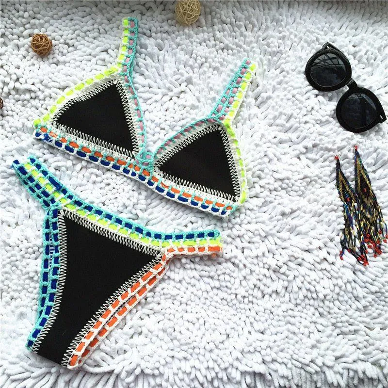 Aria gehäkelter Neopren-Bikini