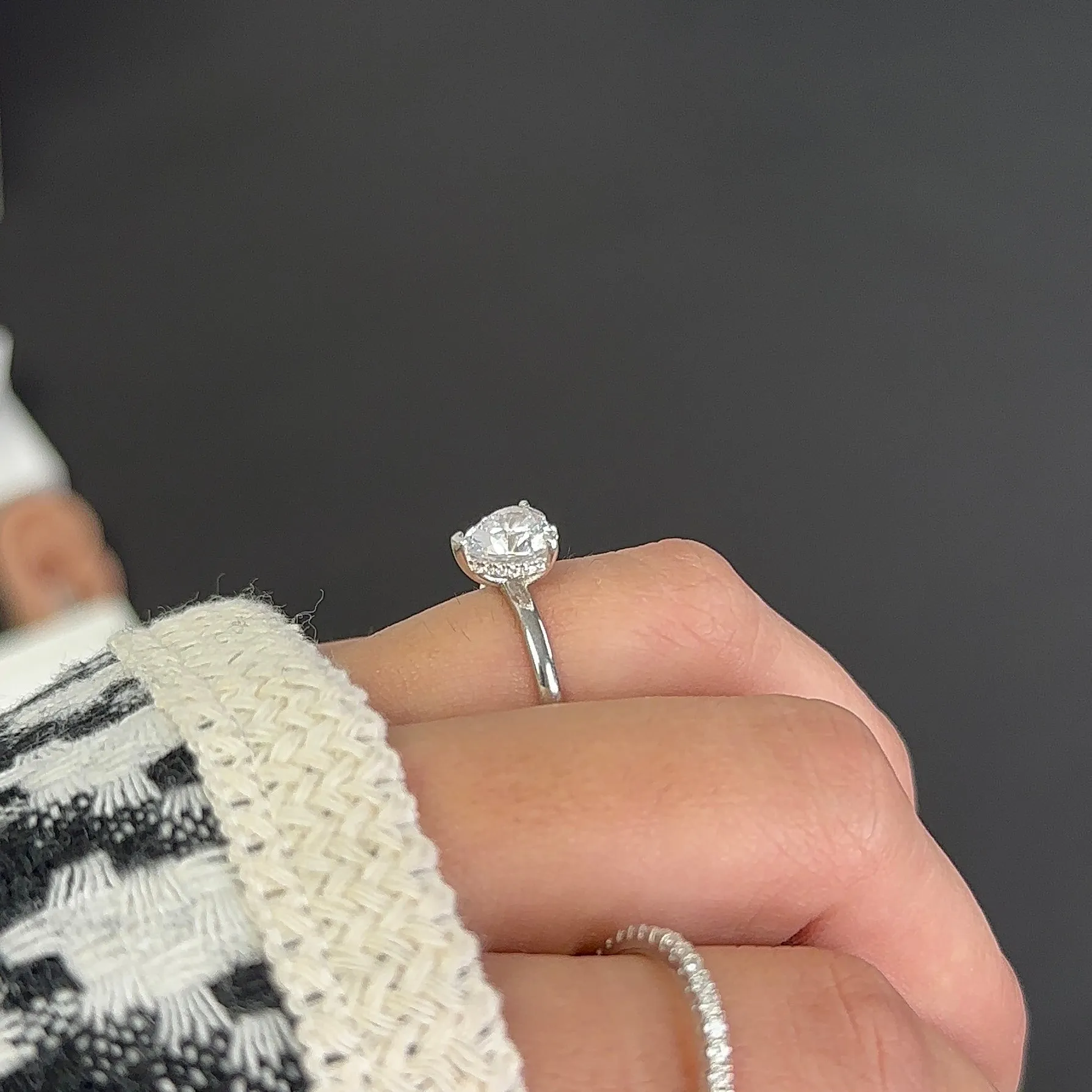 ARIELLE PINK MOISSANITE RING