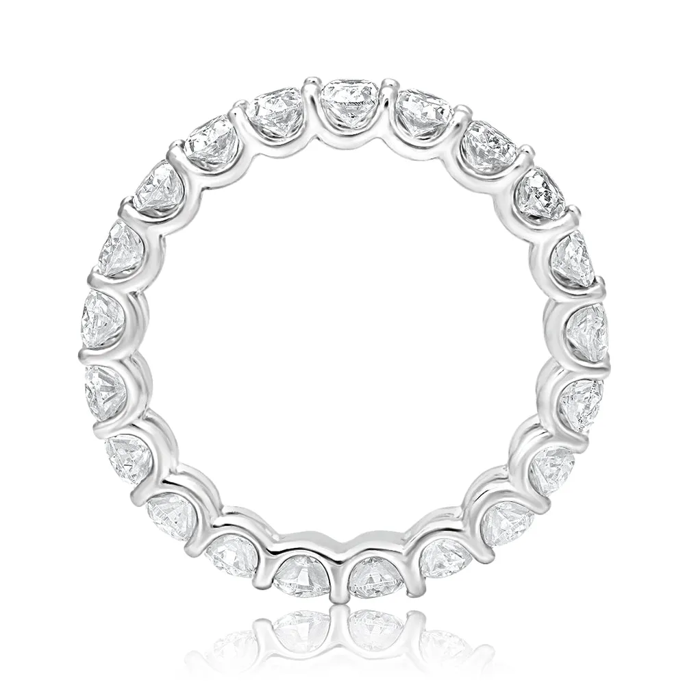 AZALEA 3-4 Carat Oval Cut Diamond Eternity Band in Platinum 20 pointer By Mike Nekta SIZE 4 - 9