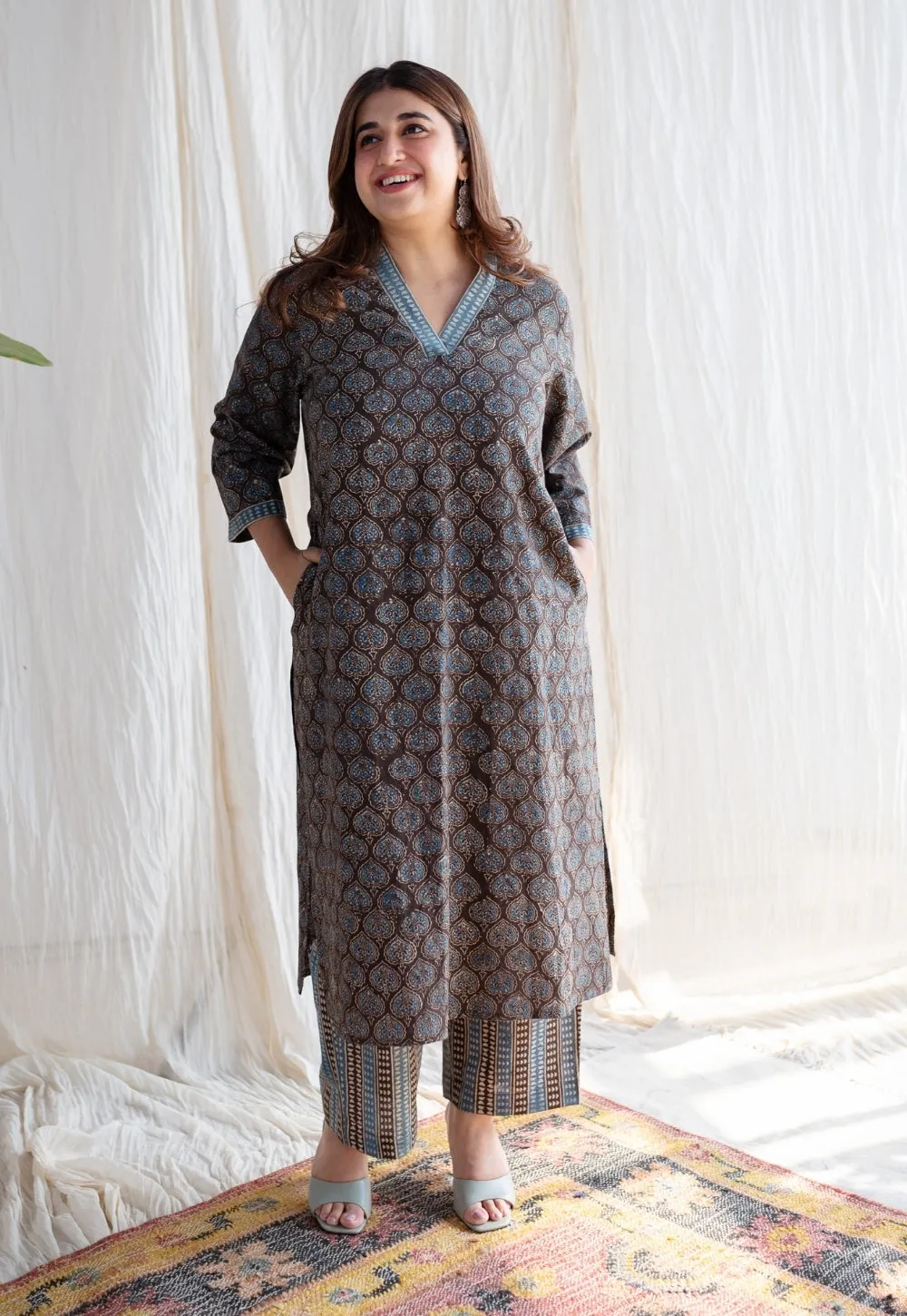 Azeen Ajrakh Cotton Co-Ord Set