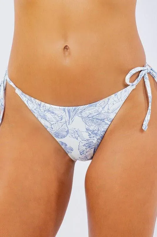 Azure Two Piece Floral Print Bikini