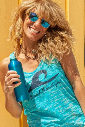 #BeachBeautiful Burnout Racerback Tanks