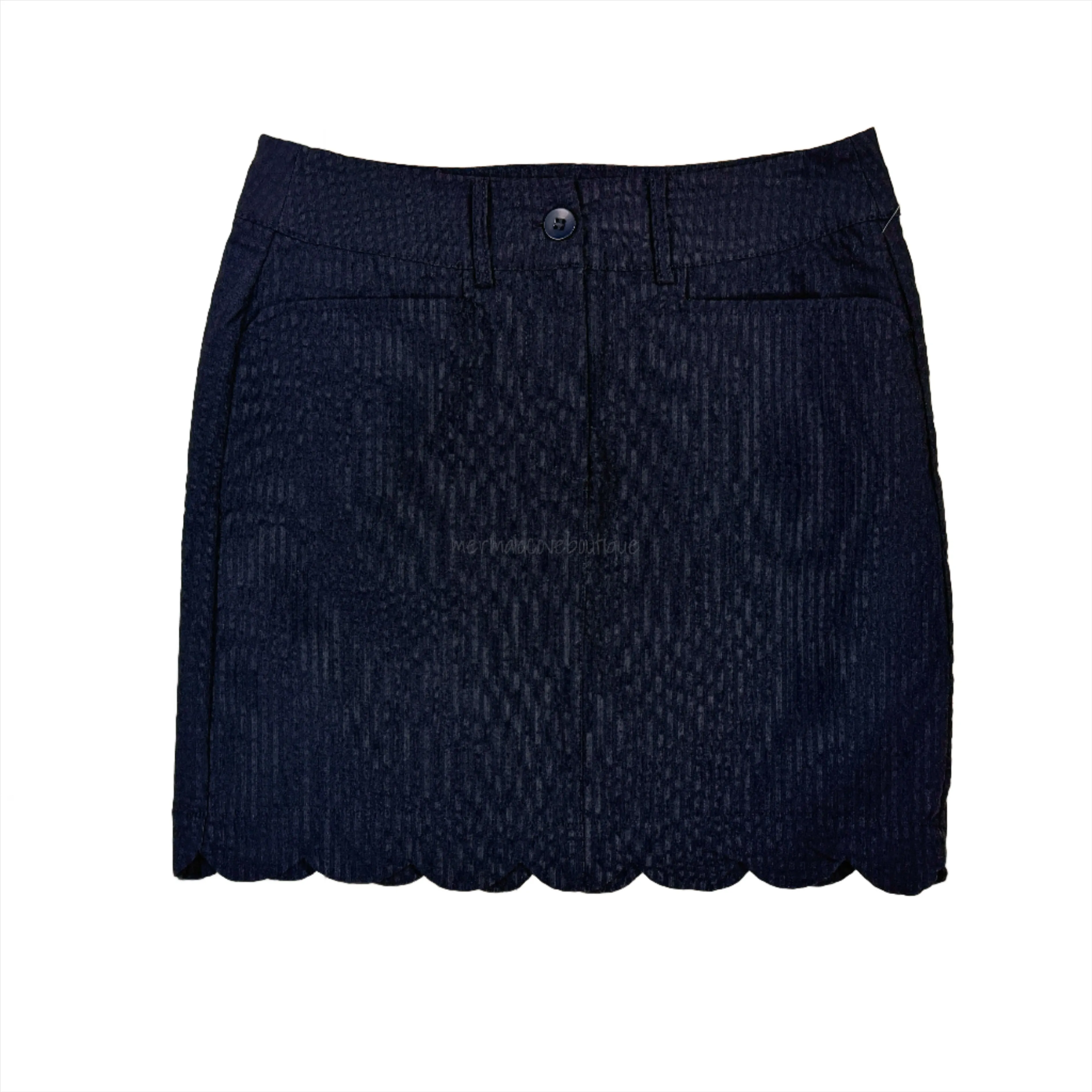 Beachtime Scallop Skort in Black