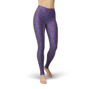 Beverly Purple Chocolate Bunnies Leggings