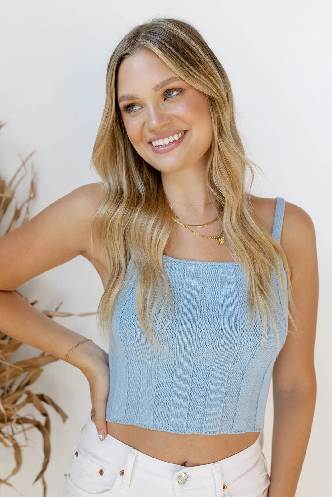 big rib knit tank