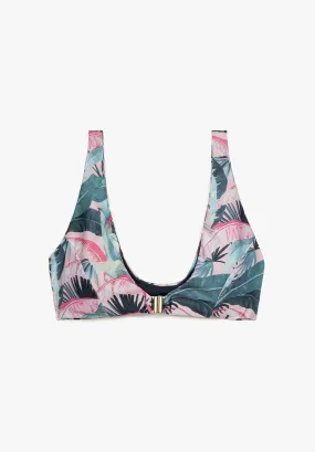 Bikini Top Front Closure LOBELIA Recycled Print