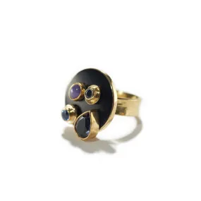 Black Jade & Jewels Ring