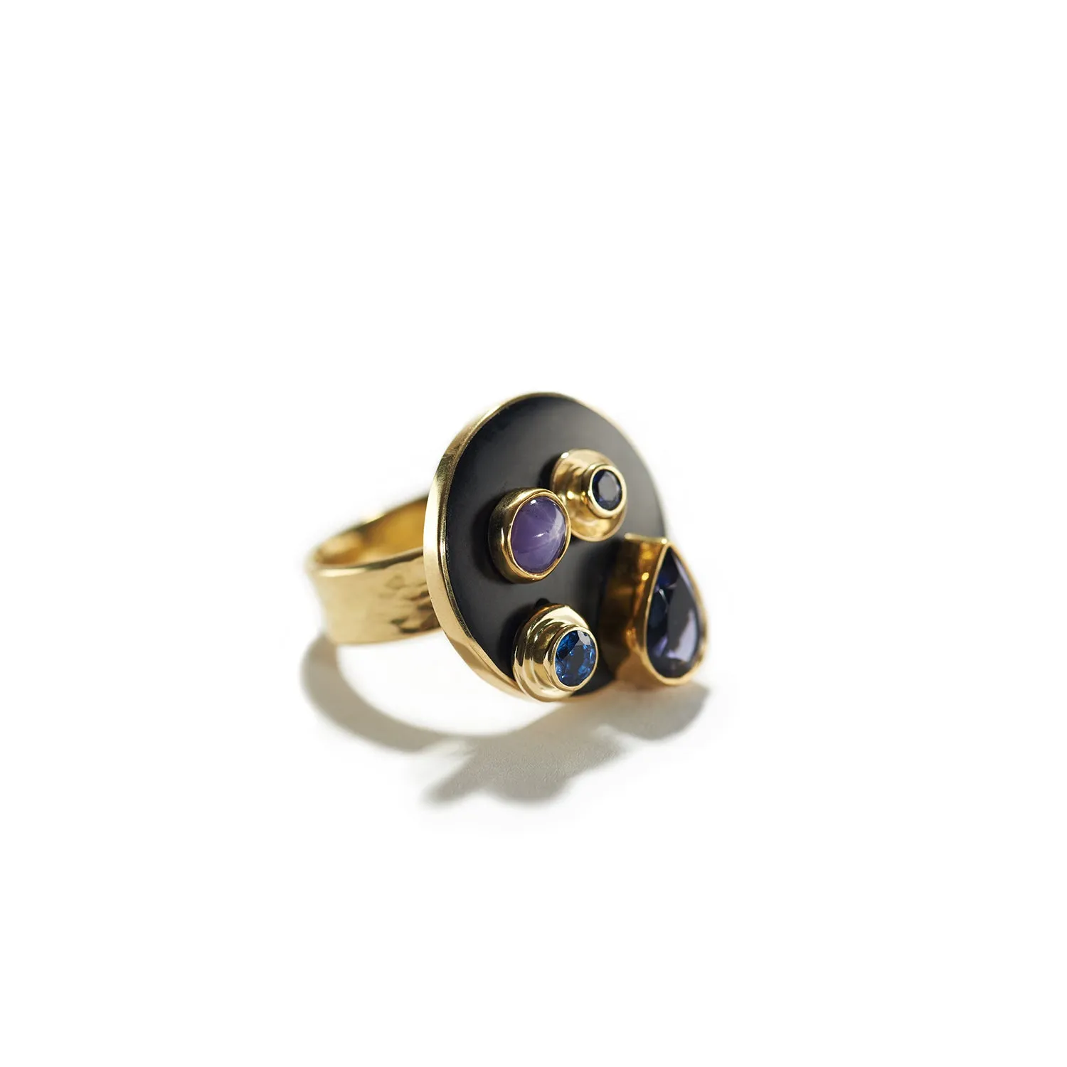 Black Jade & Jewels Ring