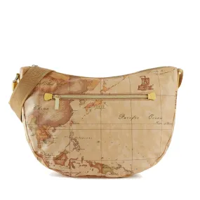 Borsa Mezzaluna Grande 1A Classe Alviero Martini linea Soft Atlantic Geo Classic e Giallo Oro GZ75