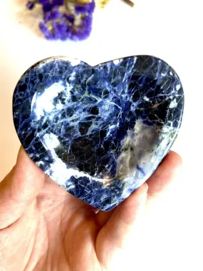 Bright Blue Heart Sodalite Dish