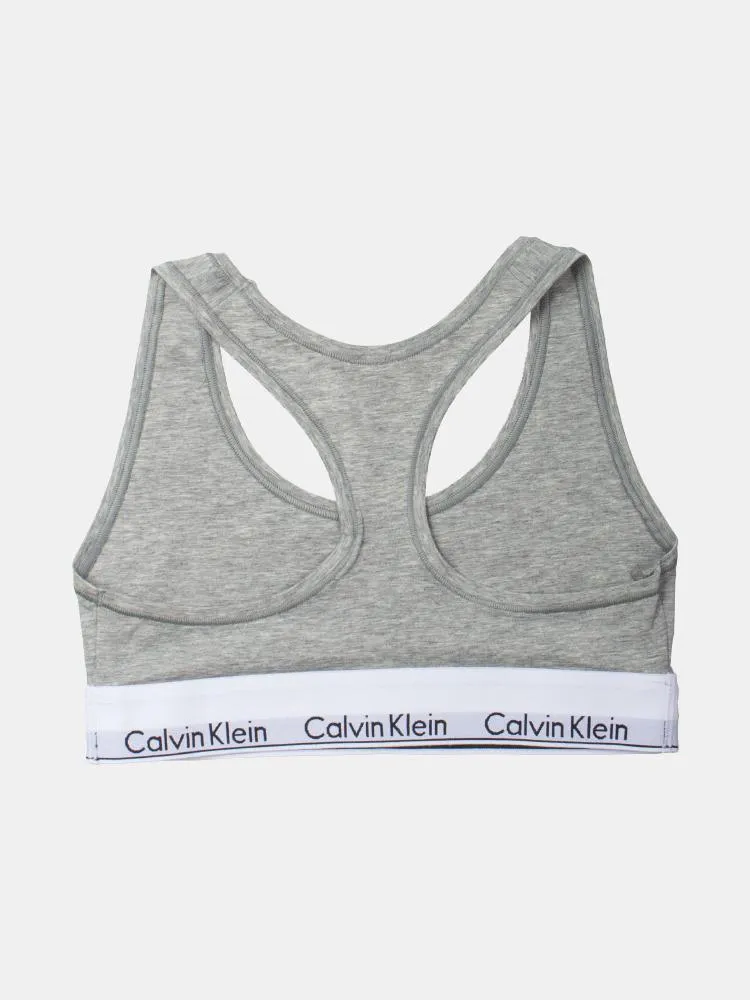 Calvin Klein Modern Cotton Bralette - Grey / White