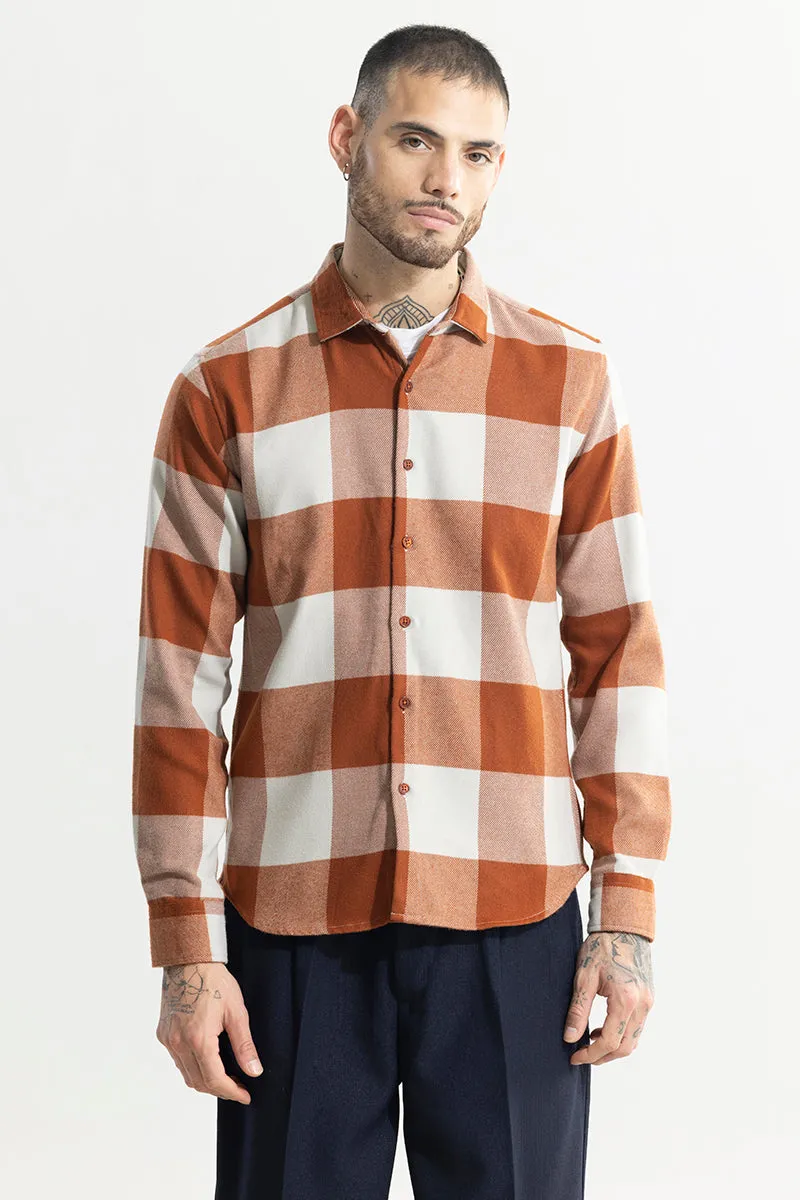 Checkmate Checks Rustic Orange Shirt