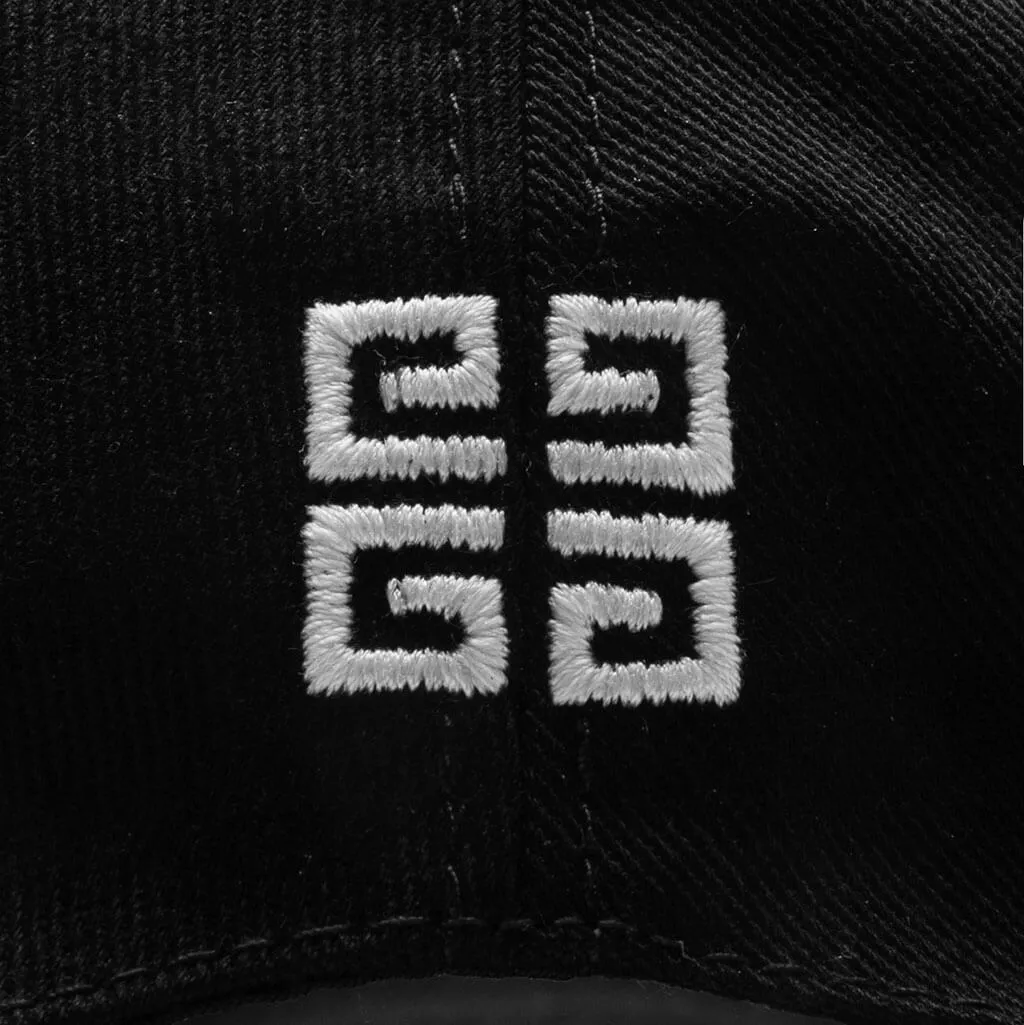 College Embroidered Cap - Black