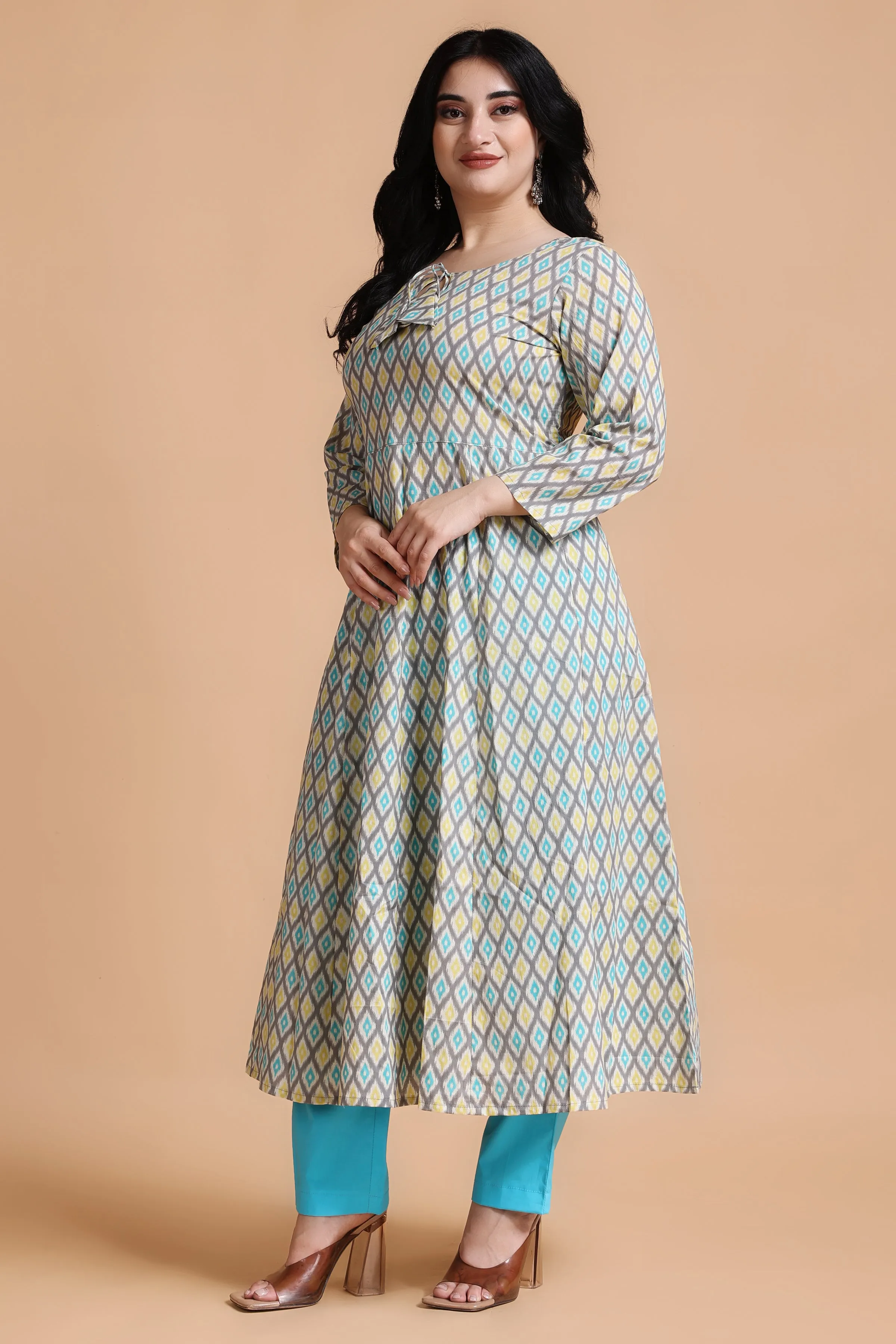 Color Crossroad Cotton Anarkali Kurta