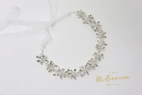 Dainty Rhinestones Crystal Vine Leaves Headband, Bridal Hair Vine, Delicate Headband, Hair accessories.