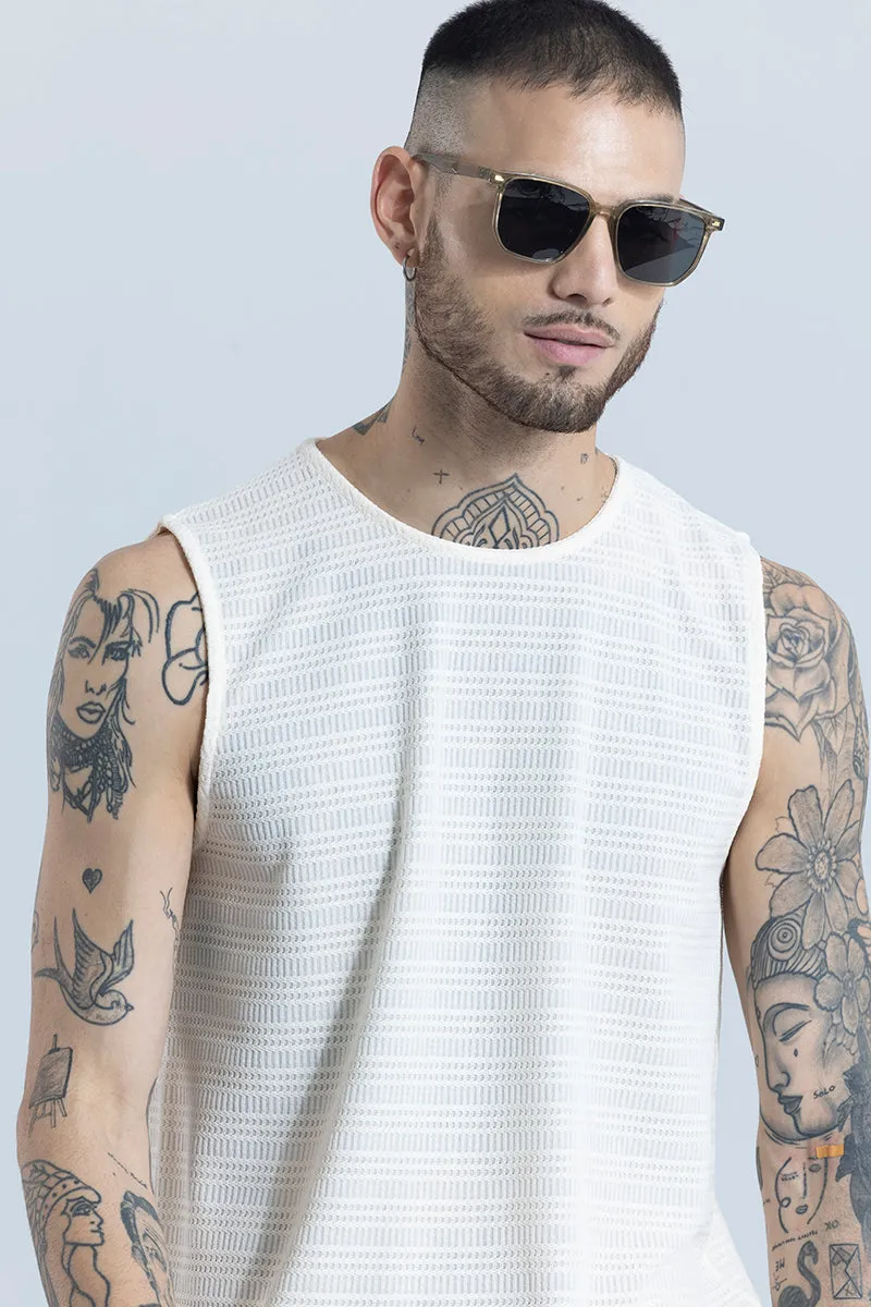 Electro Cream Sleeveless T-Shirt