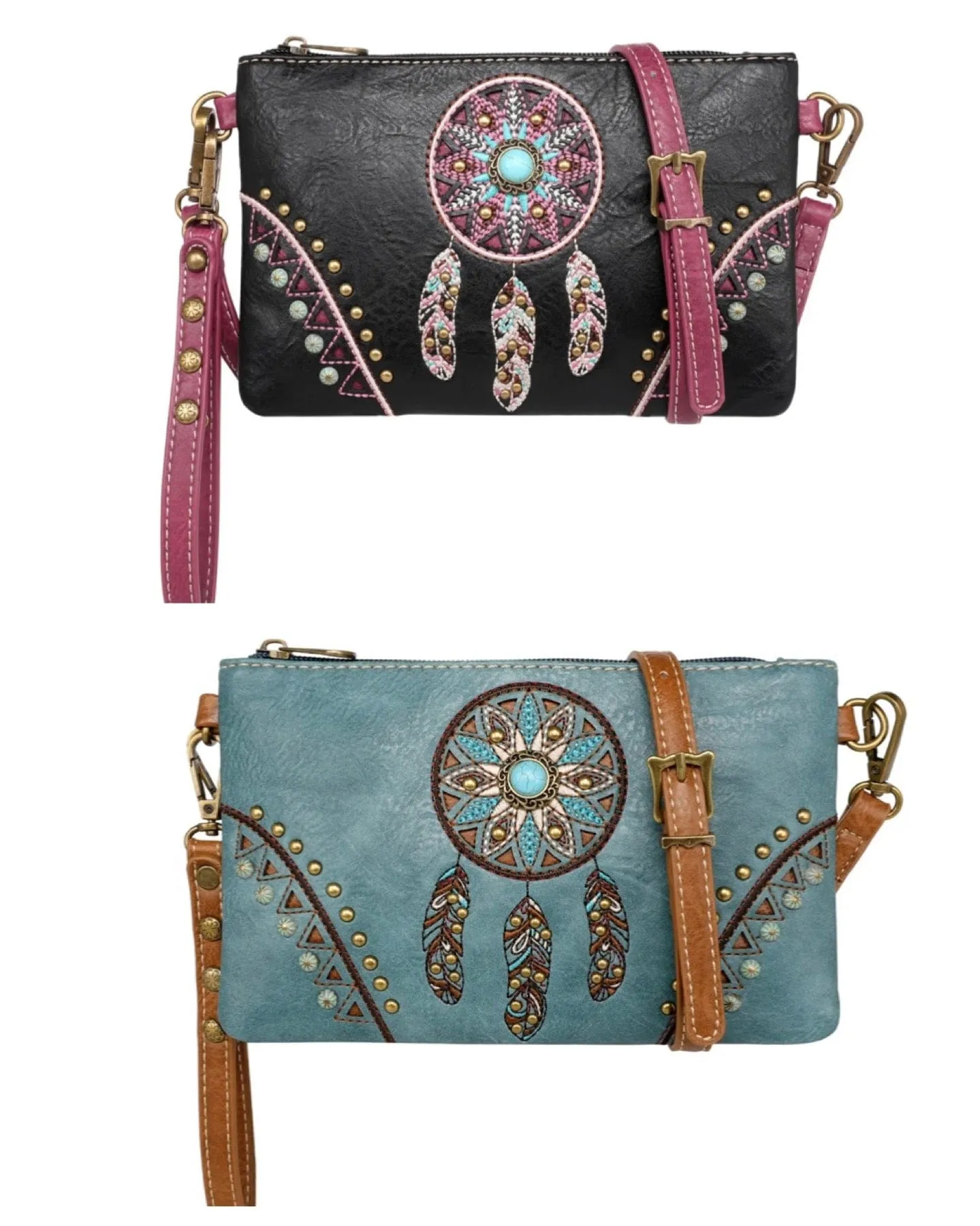 Embroidered BoHo WRISTLET Crossbody