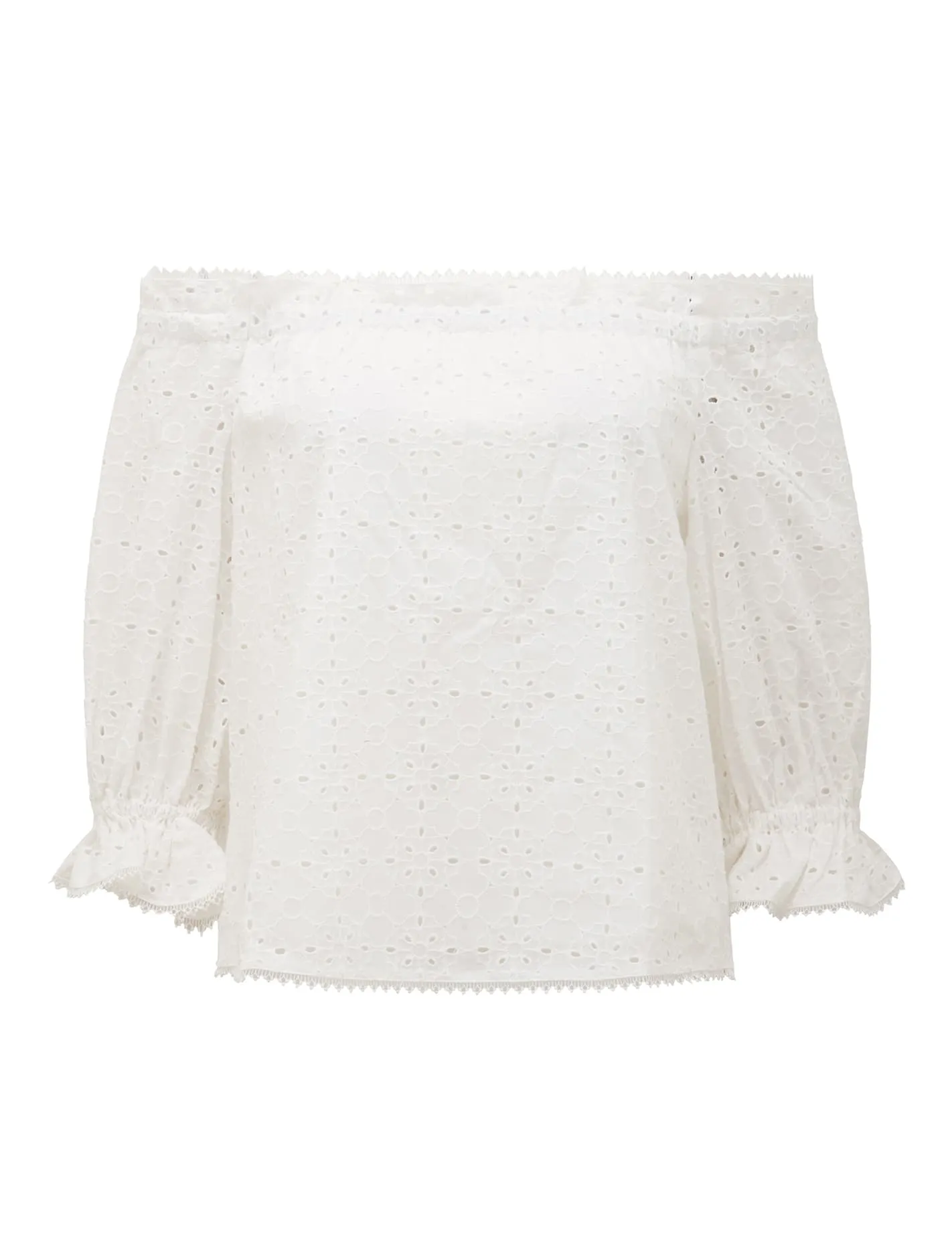 Enid Embroidered Bardot Top