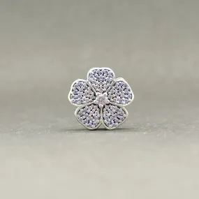 Estate Pandora SS Sparkling Primrose CZ Bead Charm