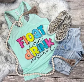 Float Tan Drink Repeat tank