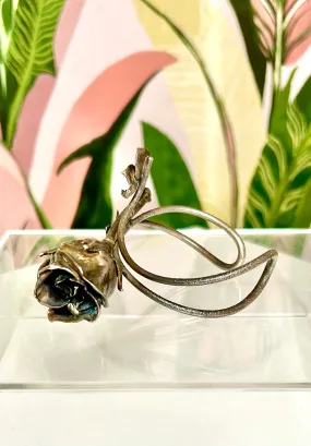 Flora Bronzed Rose Cuff