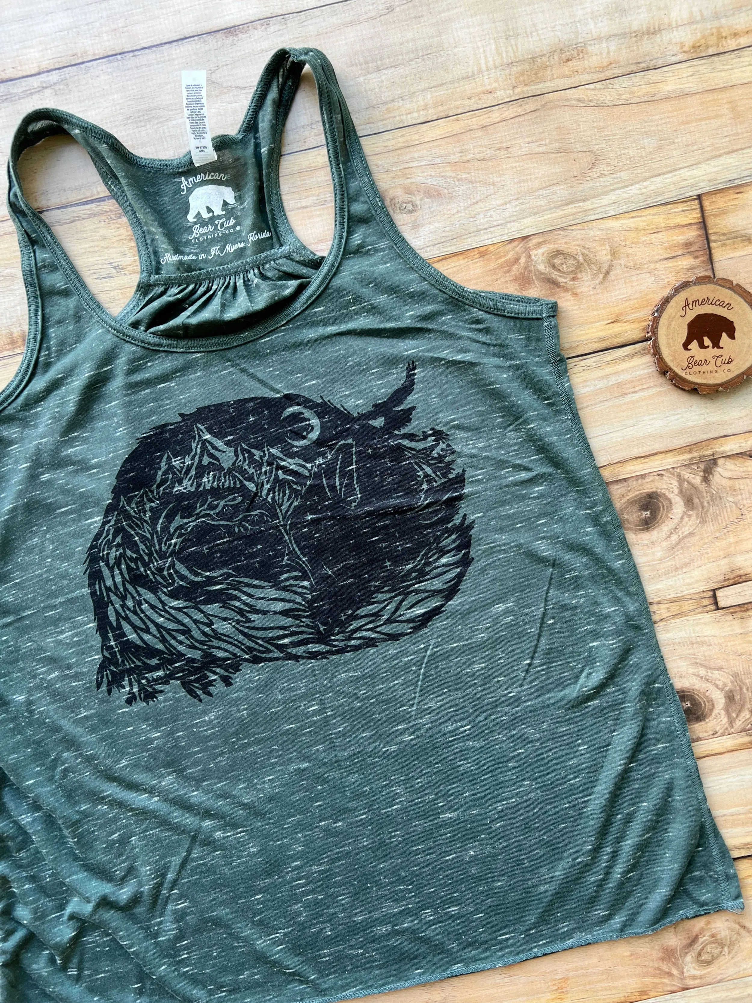 Fox Mountain flowy racerback tank tops