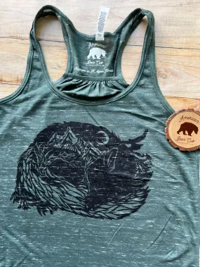 Fox Mountain flowy racerback tank tops