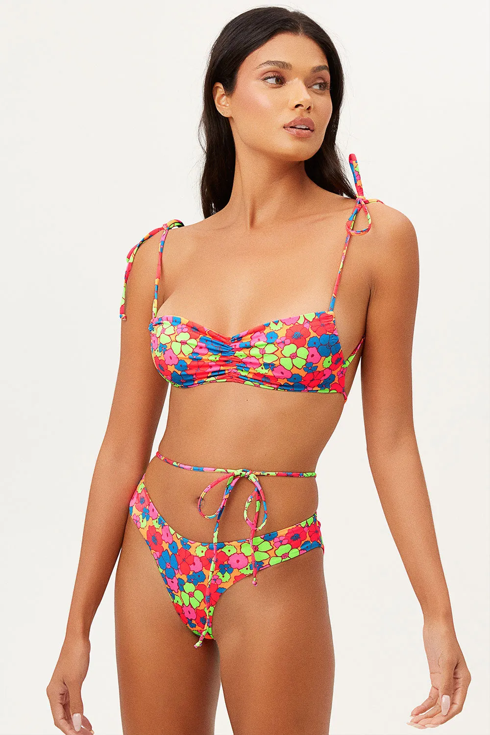 Foxy String Bandeau Bikini Top - Groovy