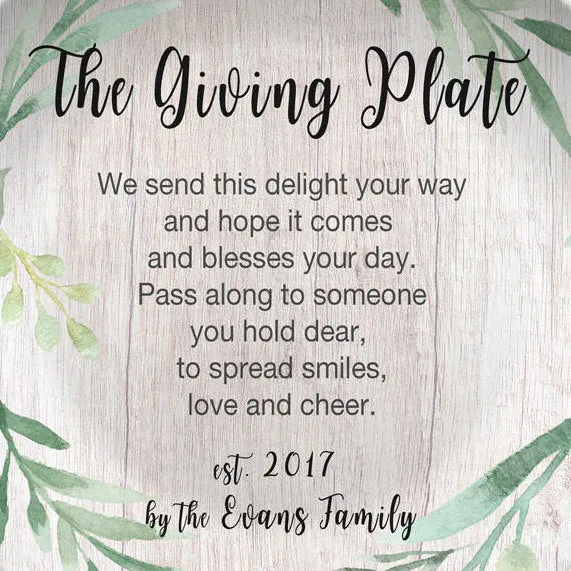 Giving Plate – Greenery Design