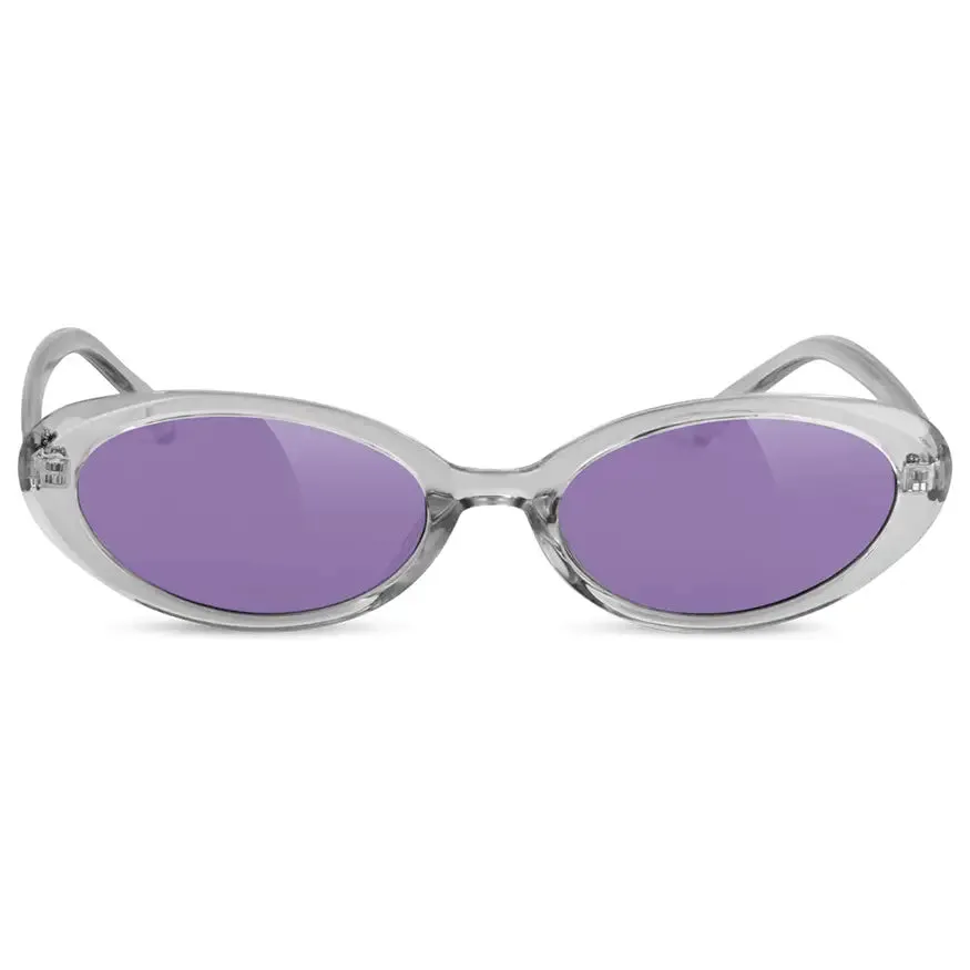 Glassy Stanton Polarized Sunglasses - Clear/Purple Lens