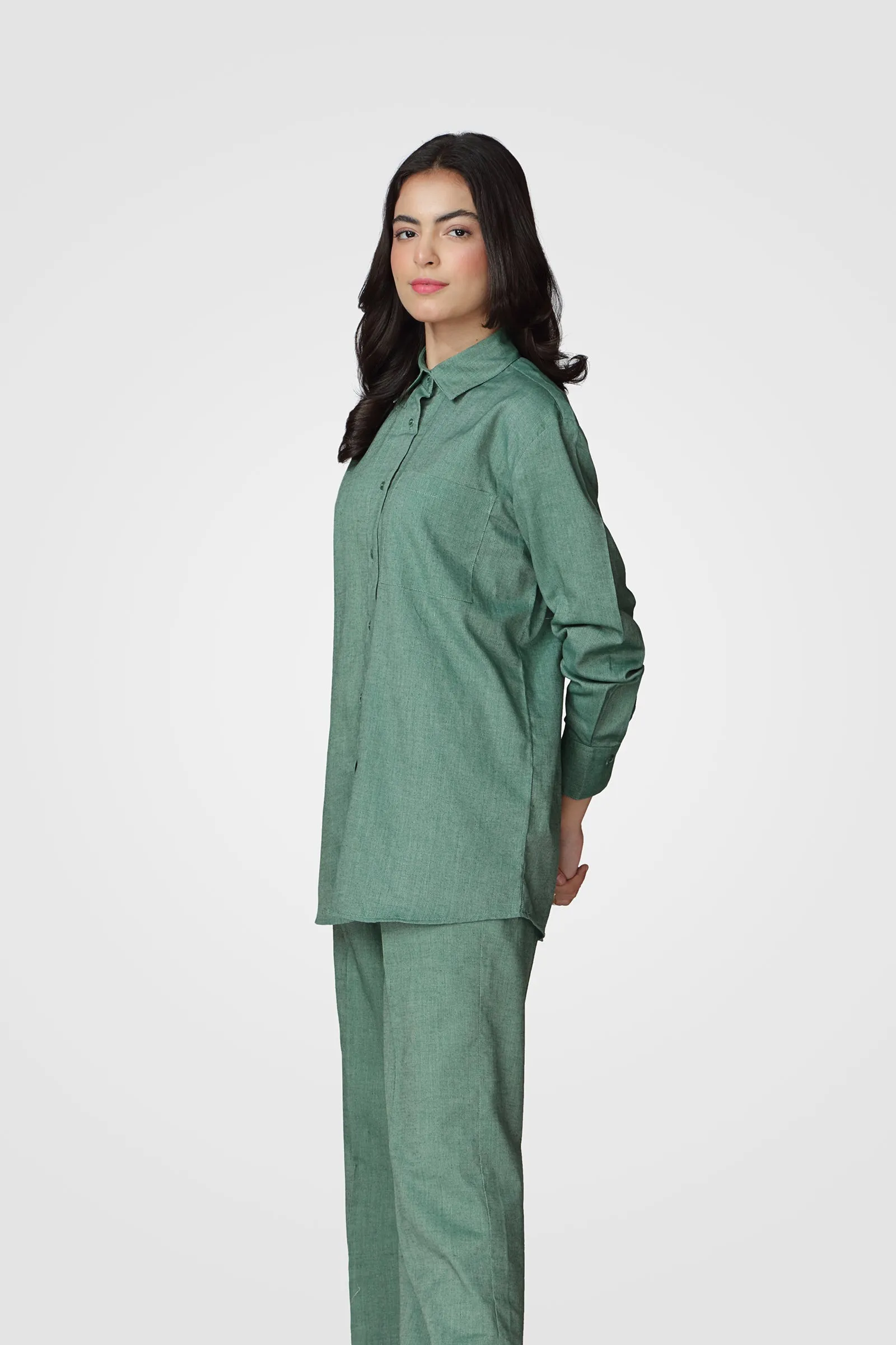 Green Linen Co-Ord Set