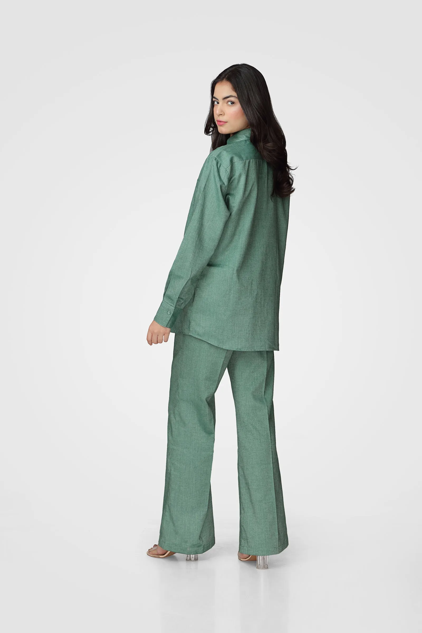 Green Linen Co-Ord Set