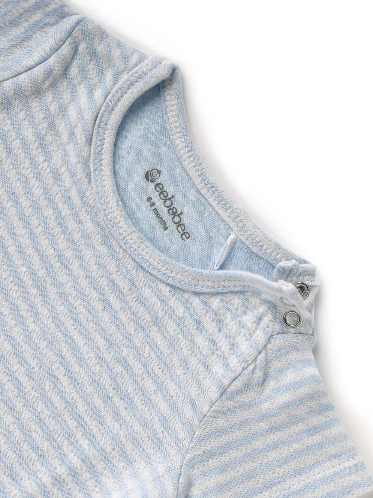 Half sleeve light blue & white little boys stripe t-shirt for baby2