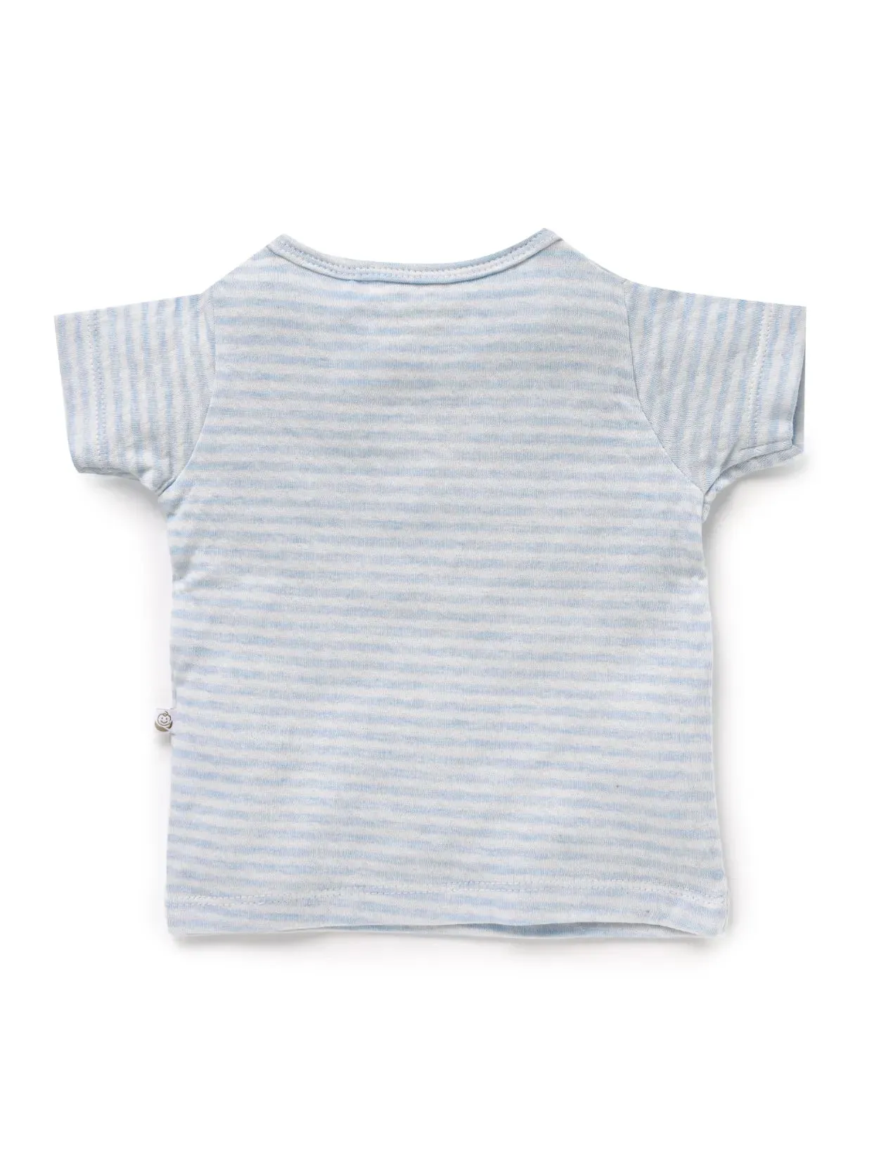 Half sleeve light blue & white little boys stripe t-shirt for baby2